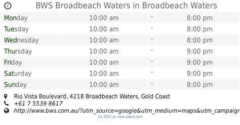 nike broadbeach opening times.